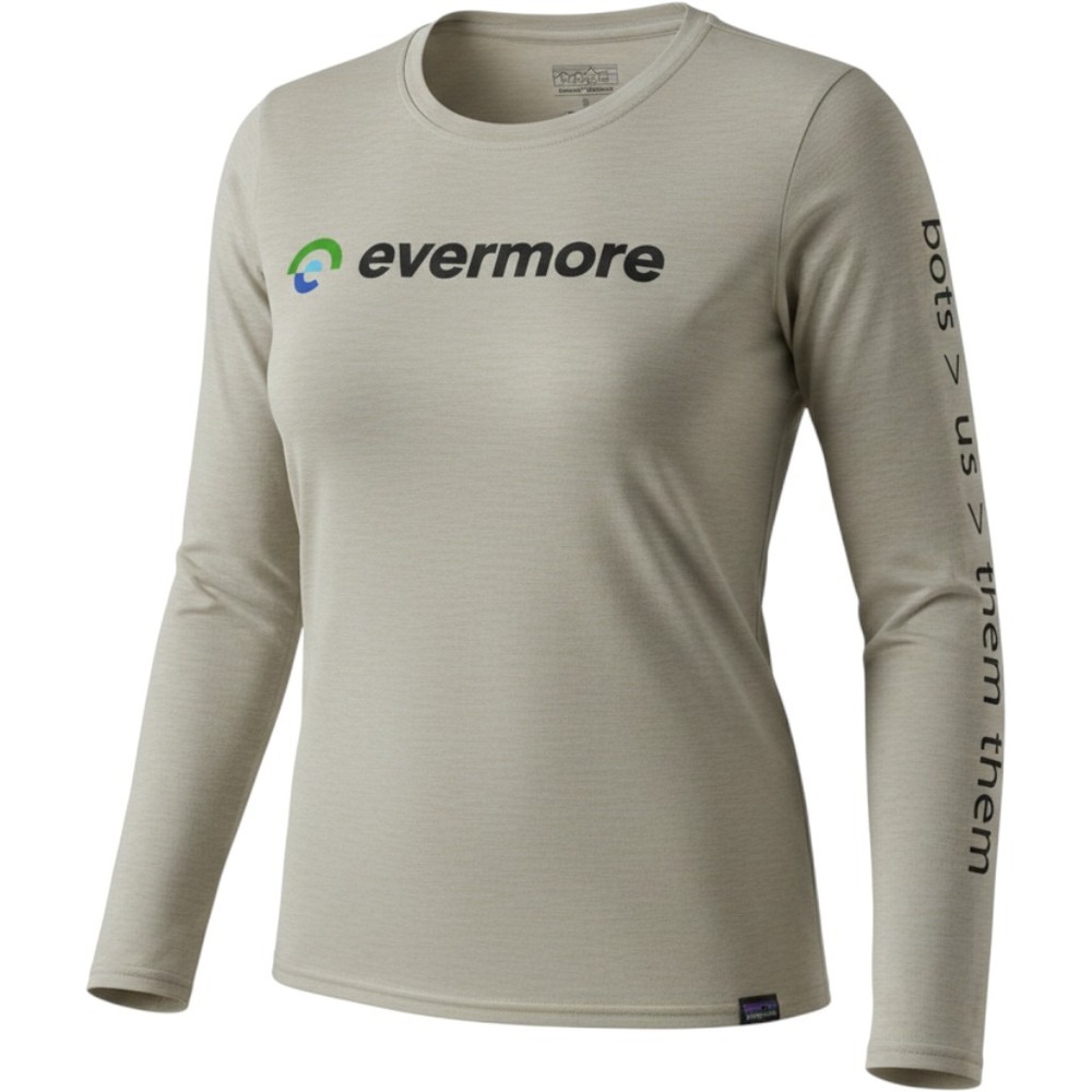 Patagonia Capilene Cool Daily‎ Shirt Women L Pumice Evermore Graphic 45185 NEW